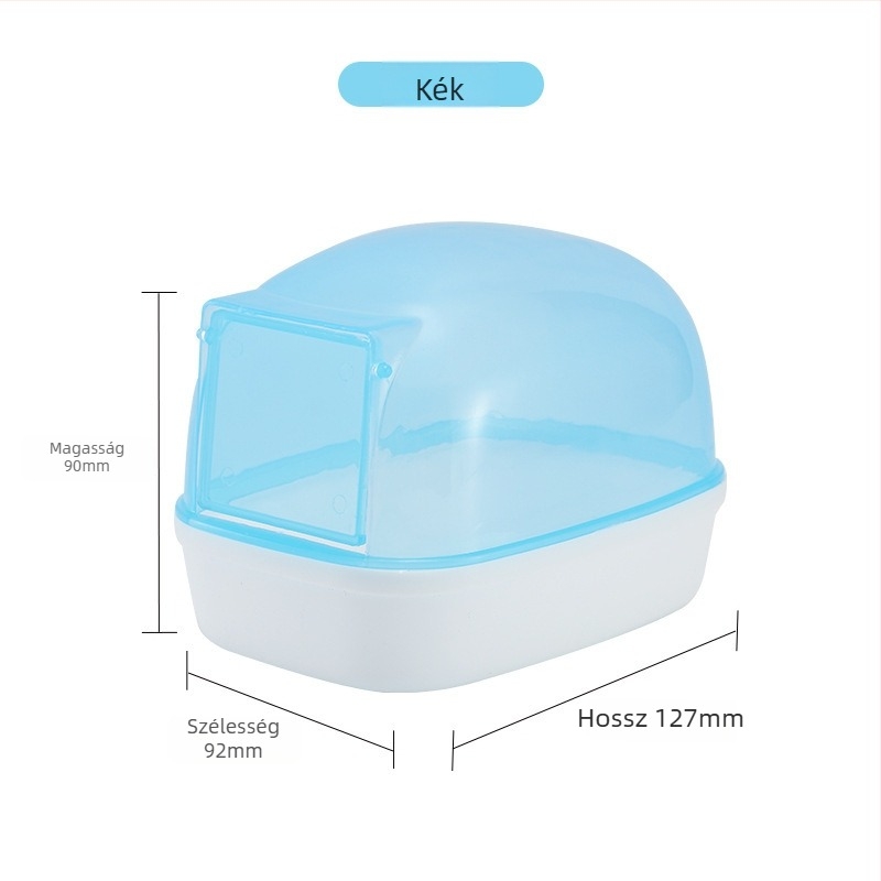 Áttetsző műanyag hörcsögfürdő kiegészítő – kettős használat: fürdés és szauna, nem importált