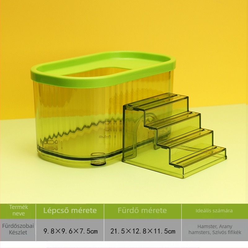 Áttetsző műanyag hörcsögfürdő kiegészítő – kettős használat: fürdés és szauna, nem importált