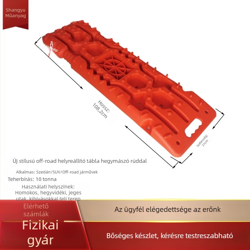 Terepjáró jármű tapadódeszka – műanyag, modell 0608, univerzális gumival kompatibilis, cikkszám DNKTKB01562025051503