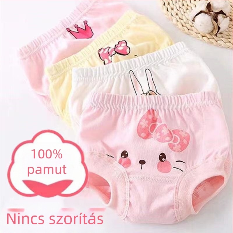 3–8 éveseknek 100% pamut gyerek boxer alsó, uniszex