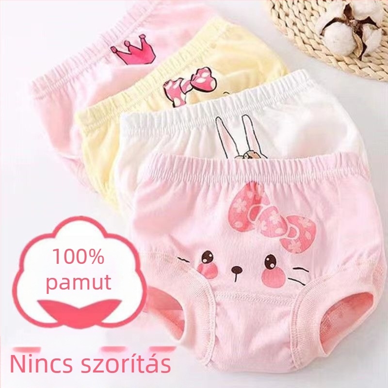 3–8 éveseknek 100% pamut gyerek boxer alsó, uniszex