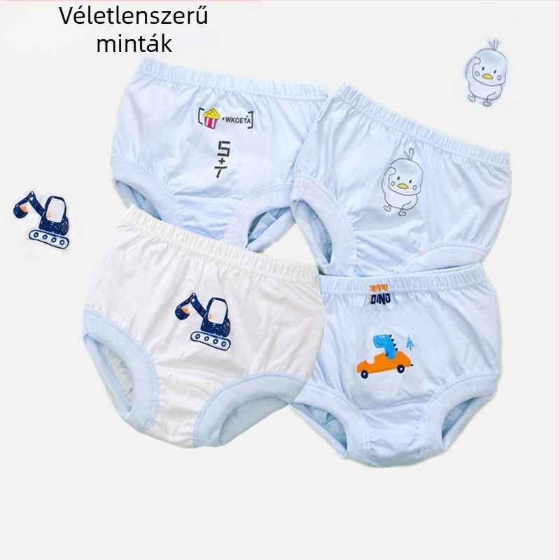 3–8 éveseknek 100% pamut gyerek boxer alsó, uniszex