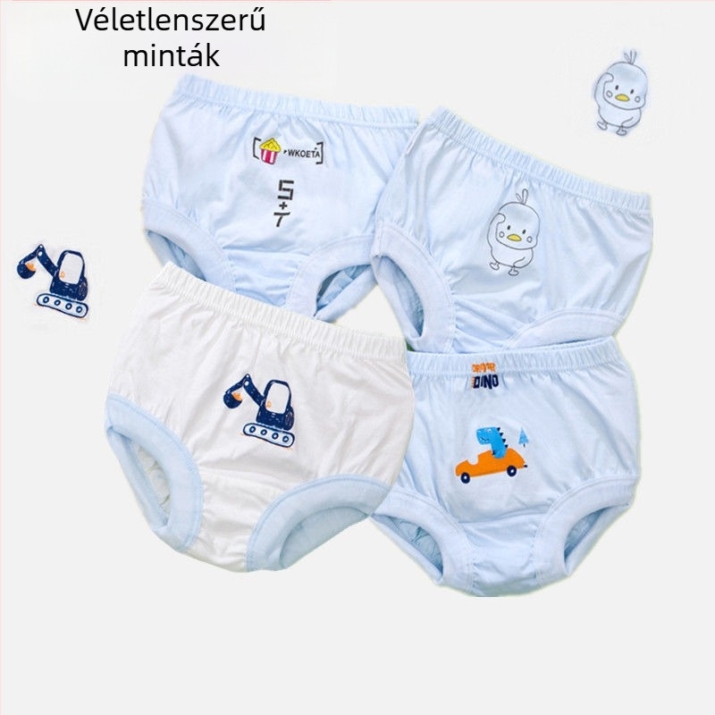 3–8 éveseknek 100% pamut gyerek boxer alsó, uniszex