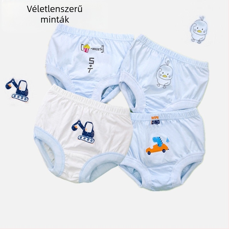 3–8 éveseknek 100% pamut gyerek boxer alsó, uniszex