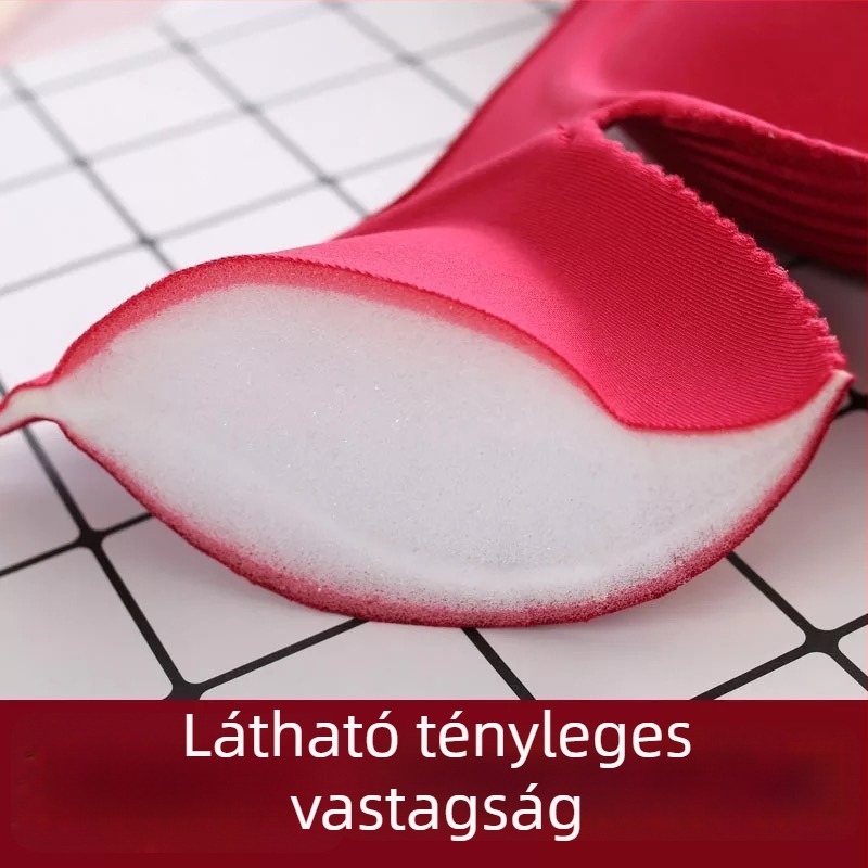 Drót nélküli melltartó, 3/4 kosár, 8 cm vastag párna, gyűjtő támogatás, levehető dupla vállpántok, anyag: nylon