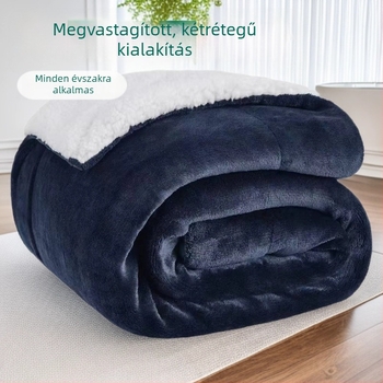 Kétszintes, vastag flanel takaró báránygyapjú és sherpa anyagból, multifunkciós, rendkívül puha