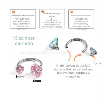 Titánötvözet fülbevalók, geometriai forma, könnyű luxus stílus, polírozott felület, Muyue márka