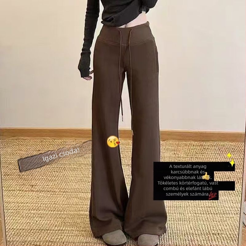 Kismama slim-fit flared melegítőnadrág, vastag anyag, lélegző pamut‑külső, fleece bélés, melegen tartó, ősz-téli szezonhoz