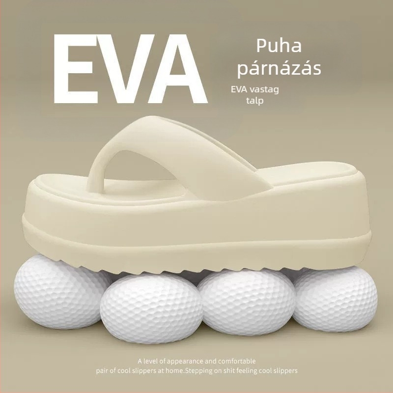 Női vastag talpú szandálok: EVA felsőrész, EVA talp, csúszásmentes, orrforma Herringbone, mindennapi stílus
