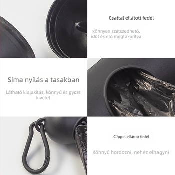 Kutyapiszok zacskók, tekercses kialakítás, PE anyag, szabványos vastagság, márka Jinchong