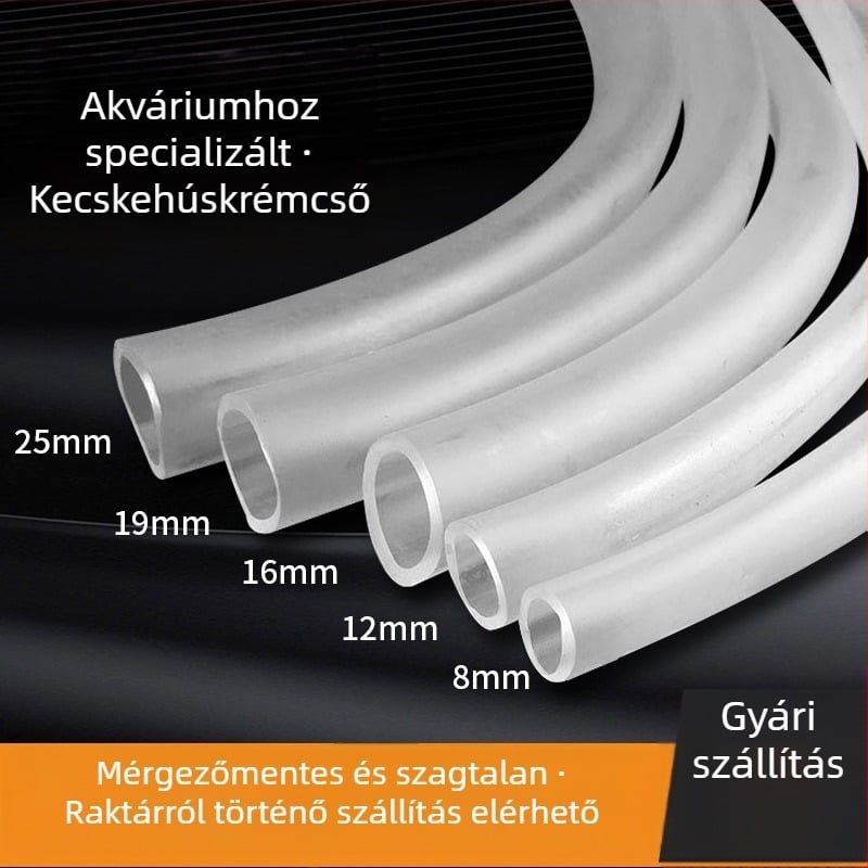 Johnson Aquarium Marháinak inakából készült cső az akváriumi vízcsere és oxigénellátásához, átlátszó cső merülőpumpához, 1 kg