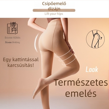SK harisnya 800D, plusz méret, bőrszínű, fenékemelő hatás