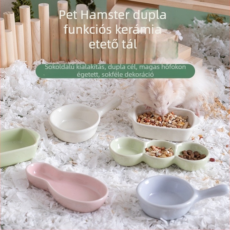 Hörcsög kerámia etetőtál, porcelán, márka Shuo ni, származás: Chaozhou, Guangdong, termékkód Ph20250629