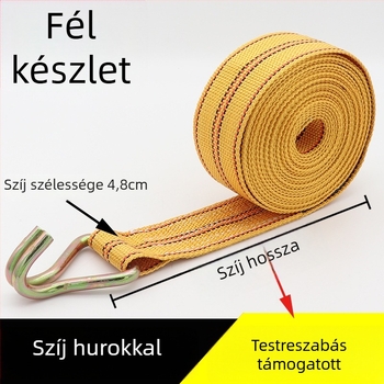 Szállítási rögzítő szalag horgos feszítőmechanizmussal teherautókhoz és konténerekhez