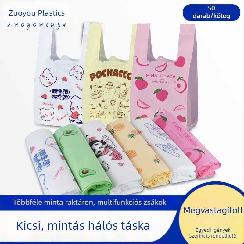 Mellény-stílusú vastított kutyaürülék-zacskók, fogantyúval, autóba való használatra, kis méret