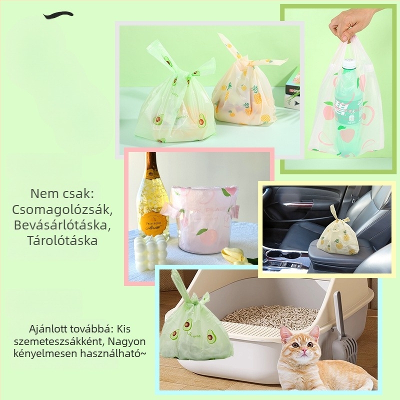 Mellény-stílusú vastított kutyaürülék-zacskók, fogantyúval, autóba való használatra, kis méret
