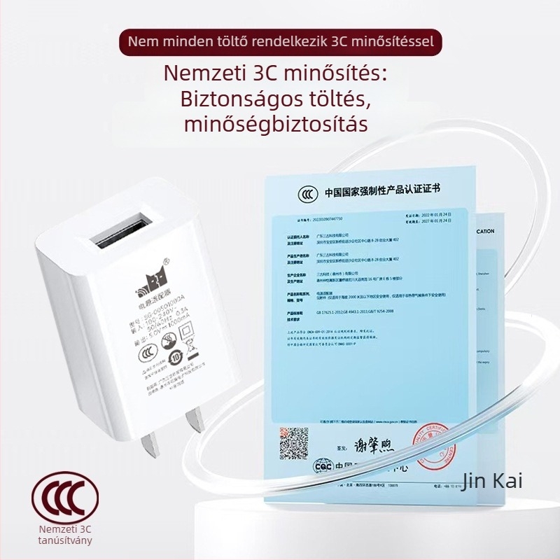 5V1A Töltőfej – Univerzális töltő a Bluetooth fülhallgatók, megfigyelő kamera, olvasó toll és okosóra számára (5W kimenet, QC 4.0)