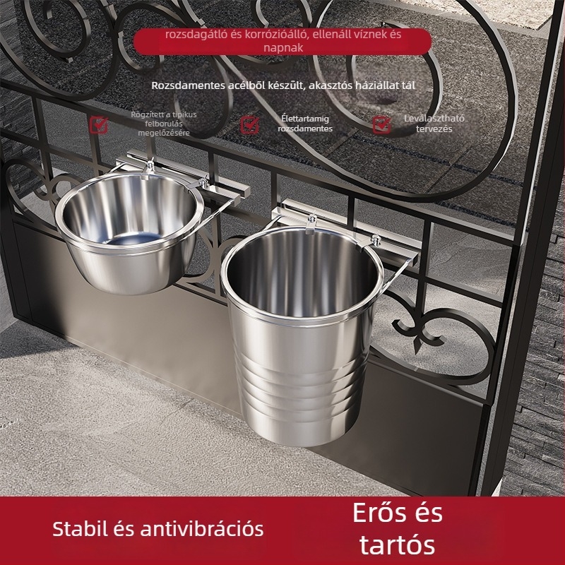 Függő rozsdamentes acél kutyatál anti-tip dizájn-nal, automatikus etetéssel – Yichen