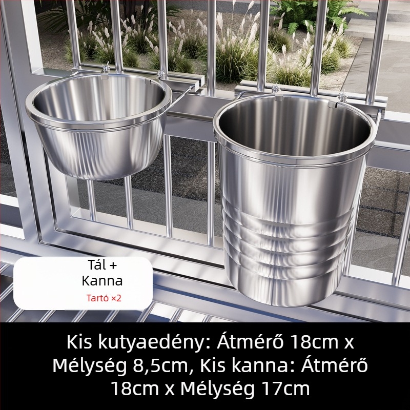 Függő rozsdamentes acél kutyatál anti-tip dizájn-nal, automatikus etetéssel – Yichen