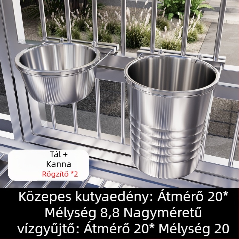 Függő rozsdamentes acél kutyatál anti-tip dizájn-nal, automatikus etetéssel – Yichen