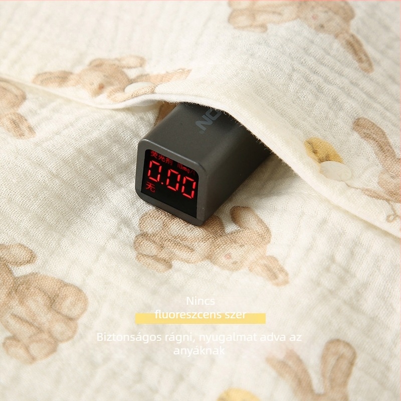 Postpartum pizsamaszett, 100% pamut géz, hosszú ujjú, nadrágos, pásztor-stílus