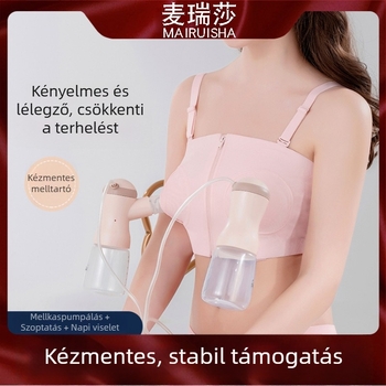 Kéz nélküli szoptatós melltartó, levehető dupla vállpántokkal, vékony formázott kosárka, pamut anyag, laktáció