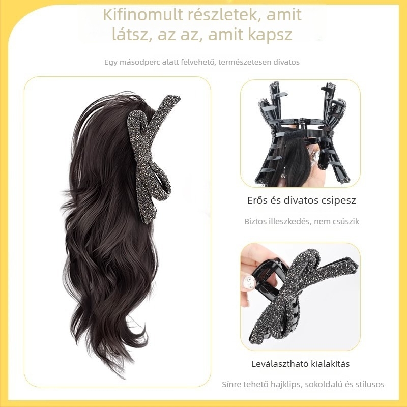 Diamond modellű paróka, ponytail stílus, haj magas hőmérsékletű huzalból, mechanikus feldolgozás, nők számára
