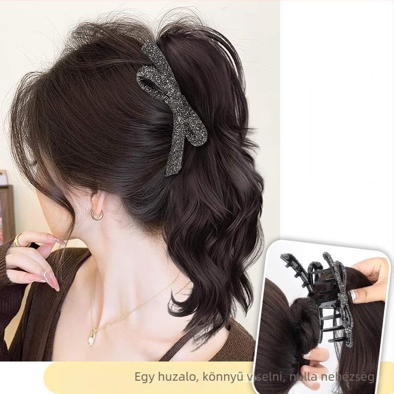 Diamond modellű paróka, ponytail stílus, haj magas hőmérsékletű huzalból, mechanikus feldolgozás, nők számára