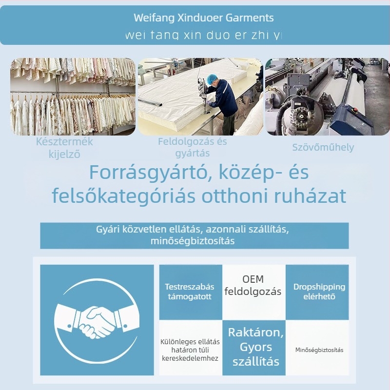 Női 100% pamut vékony pizsama szett, hosszú ujjú, laza szabású, őszi-tavaszi, kényelmes otthoni viselet, külső viselésre is alkalmas