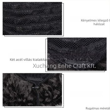 Póthaj paróka: kinky göndör, szintetikus rost, hőálló, modell DMW12, Kindness márka