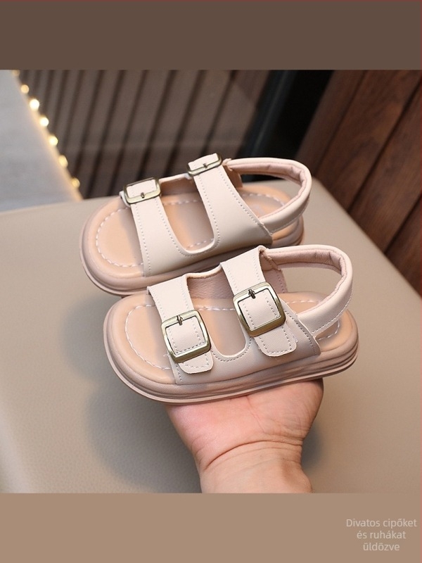 Vintage stílusú nyári gyerek szandálok 1–6 éveseknek Velcro-zárással