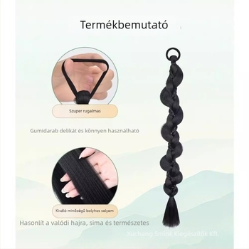 Ponytail paróka csavart copfokkal, Hanfu ősi kínai stílus, oldalsó elválasztás, hőálló rostok, modell PY522, nőknek