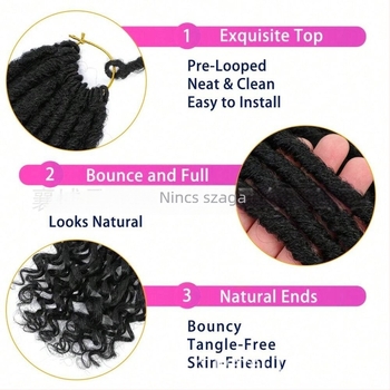 Goddess Faux Locs horgolt copf paróka – szabadság ihletésű stílus