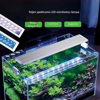 LED akvaris klipszes lámpa, energiahatékony, szabályozható fényerő, kis- és közepes méretű akváriumokhoz, tájvilágítás