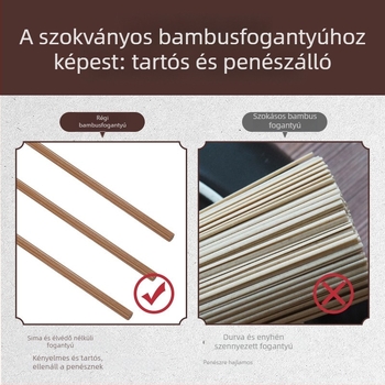 Fülkanál - világítás nélkül - Haifu rozsdamentes acél, bambusz és fa - 100 db