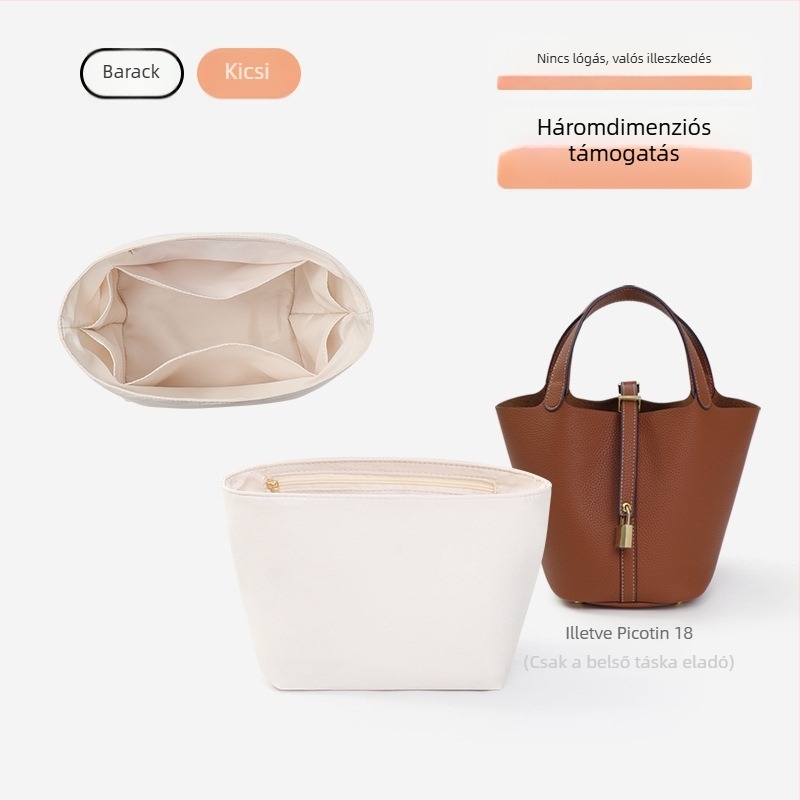 Belső szervezőtáska – kocka alakú, twill anyag, smink tároló