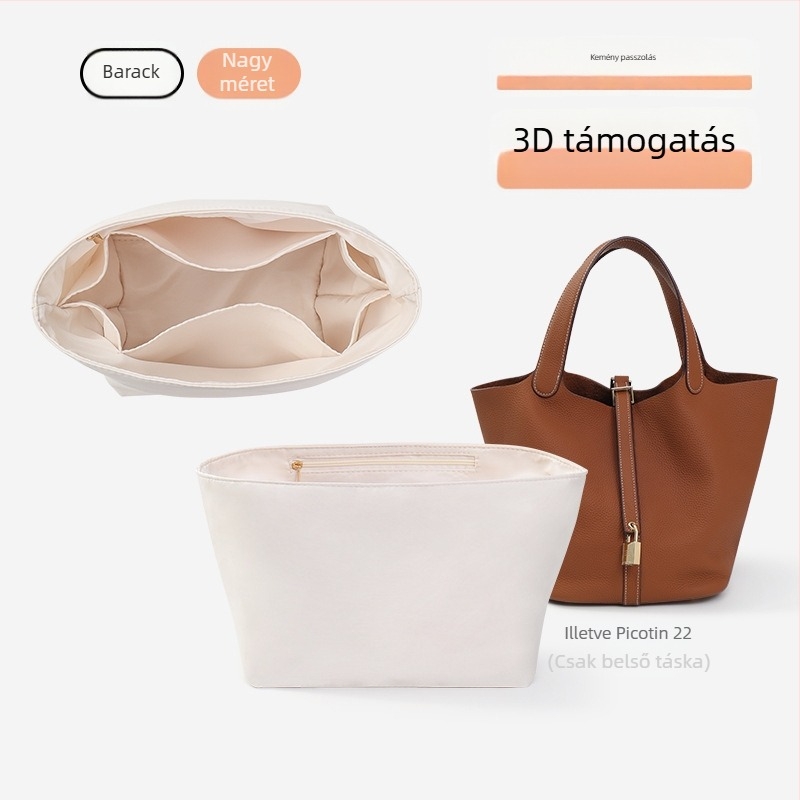 Belső szervezőtáska – kocka alakú, twill anyag, smink tároló