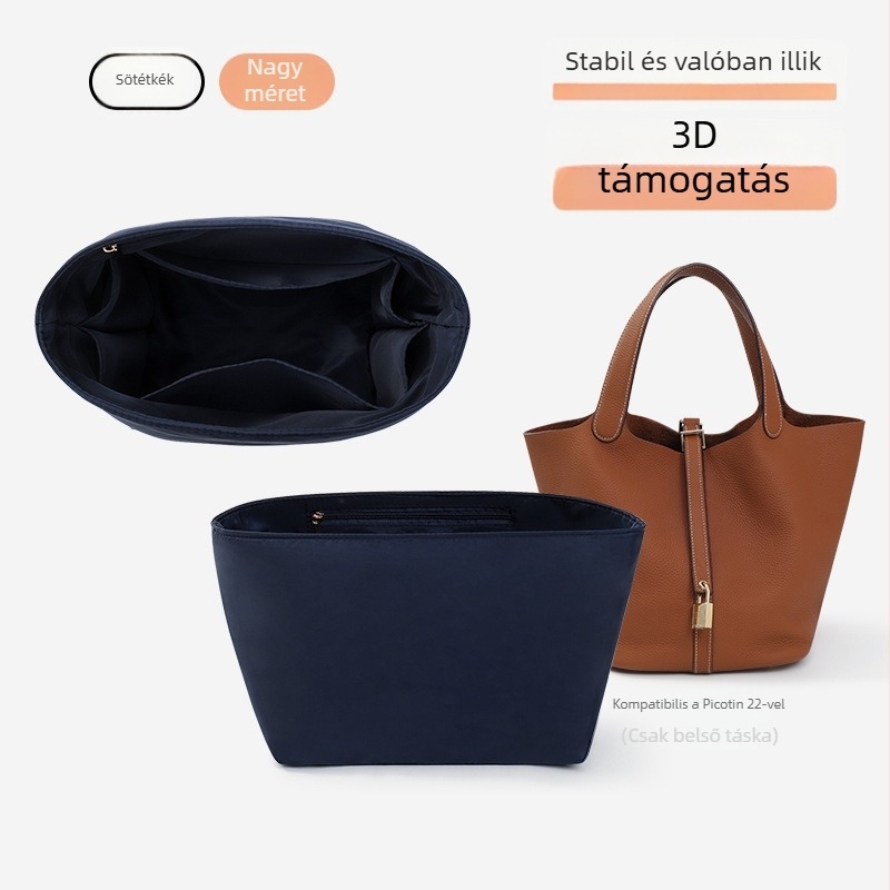 Belső szervezőtáska – kocka alakú, twill anyag, smink tároló
