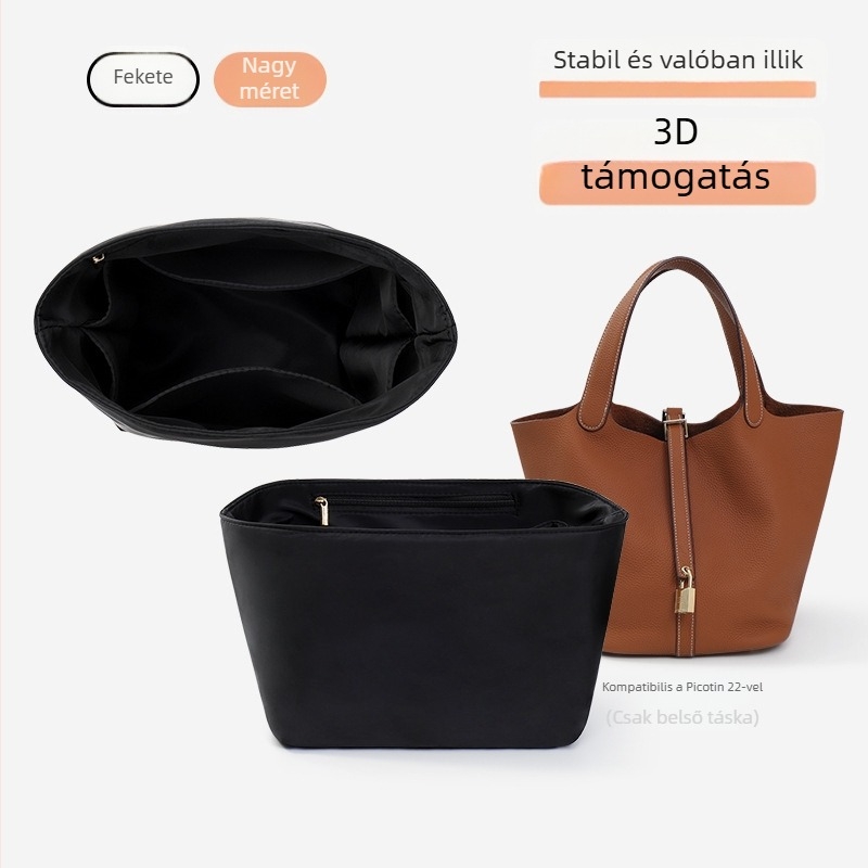 Belső szervezőtáska – kocka alakú, twill anyag, smink tároló
