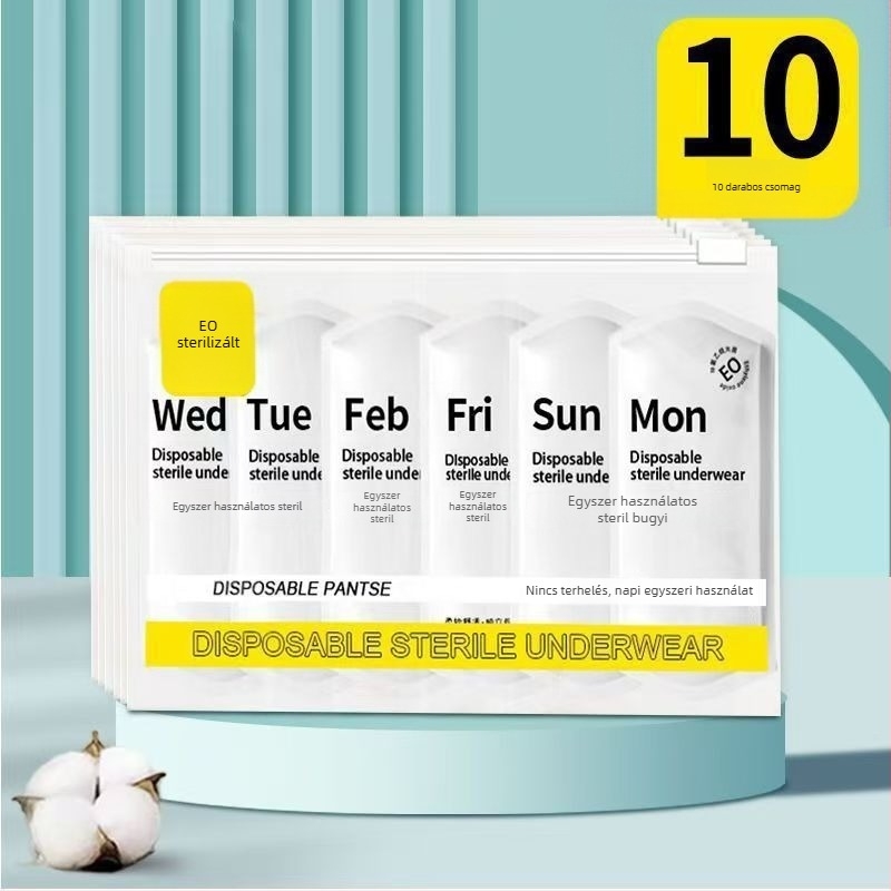 Egyszer használatos kismama fehérnemű, 100% pamut, szülés utáni, mosás nélkül, utazáshoz hordozható