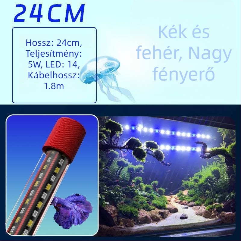 LED akvarisztikai világítás – víz alatti használatra, energiatakarékos, nagy fényerő, hangulatos világítás
