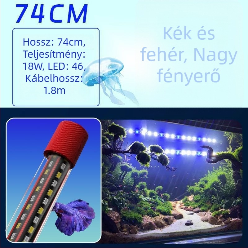 LED akvarisztikai világítás – víz alatti használatra, energiatakarékos, nagy fényerő, hangulatos világítás