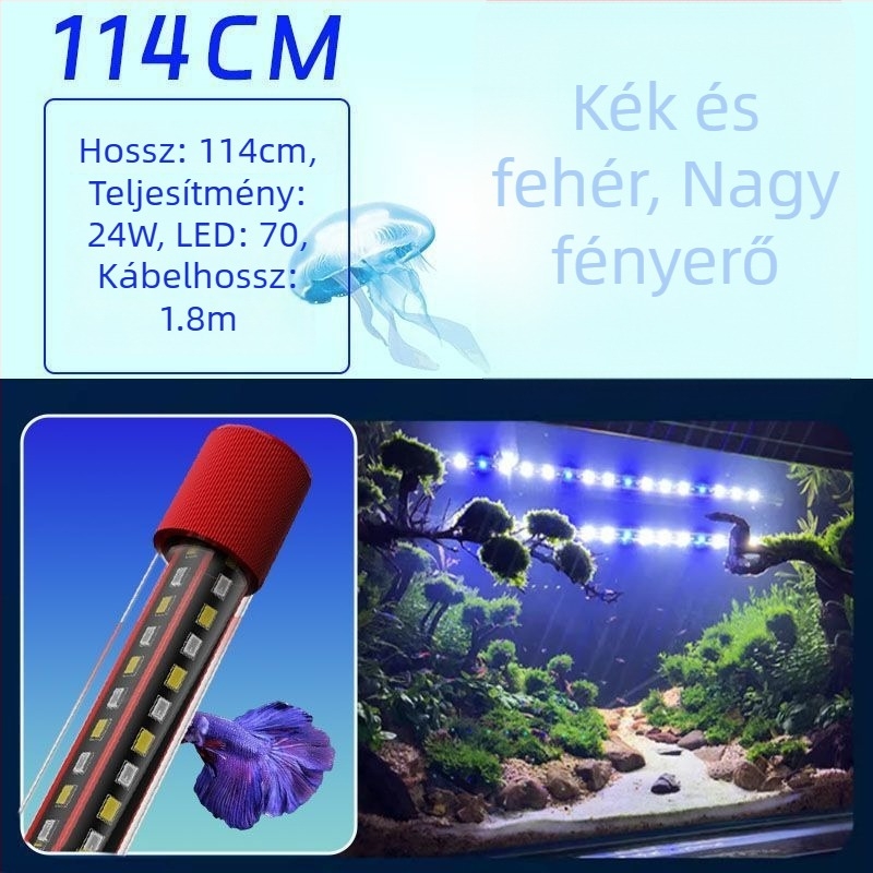 LED akvarisztikai világítás – víz alatti használatra, energiatakarékos, nagy fényerő, hangulatos világítás
