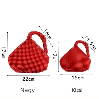 Női esté táska dumpling alakú, alumínium buborékgyöngyökkel, cipzár, poliészter bélés, belső rekesz telefon és személyi igazolvány rész, városi minimalistikus stílus