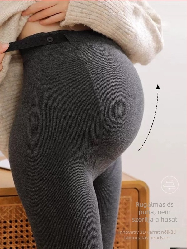 Kismama alapréteg leggings – vastag, meleg, magas derekú, hosszú lábszárú, viszkóz 80–90%