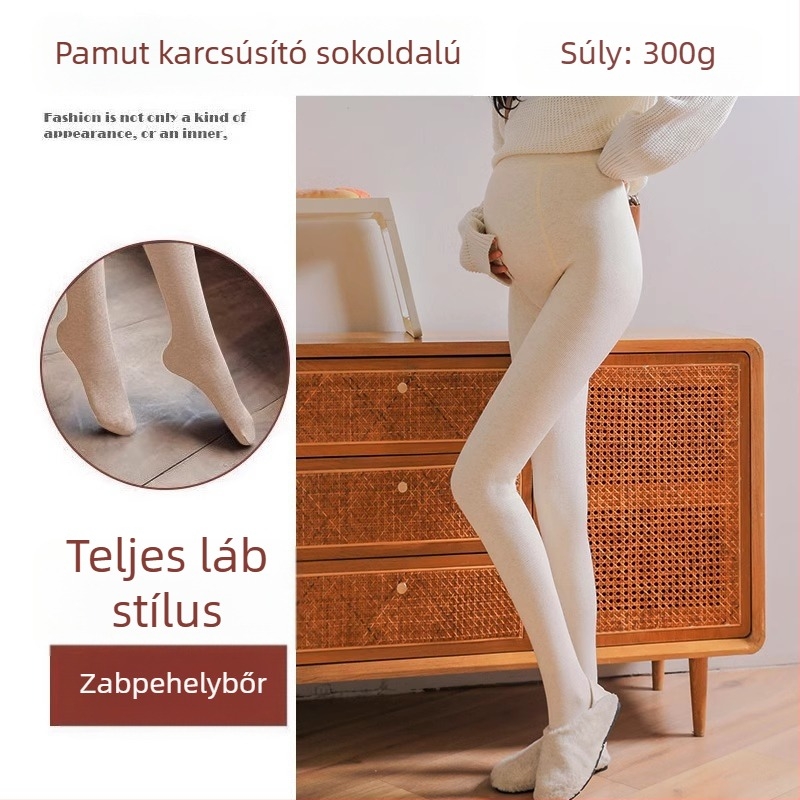 Kismama alapréteg leggings – vastag, meleg, magas derekú, hosszú lábszárú, viszkóz 80–90%
