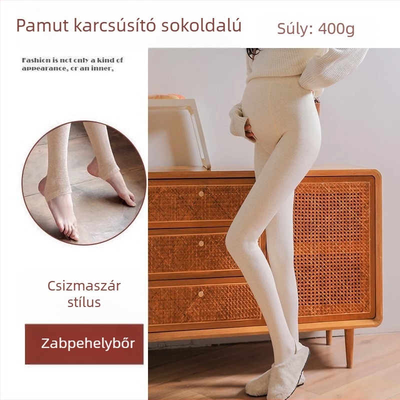 Kismama alapréteg leggings – vastag, meleg, magas derekú, hosszú lábszárú, viszkóz 80–90%
