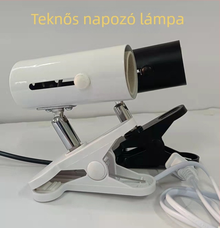 Hüllőkhöz klipszes fűtő lámpa, 100W, fém test, 300 g