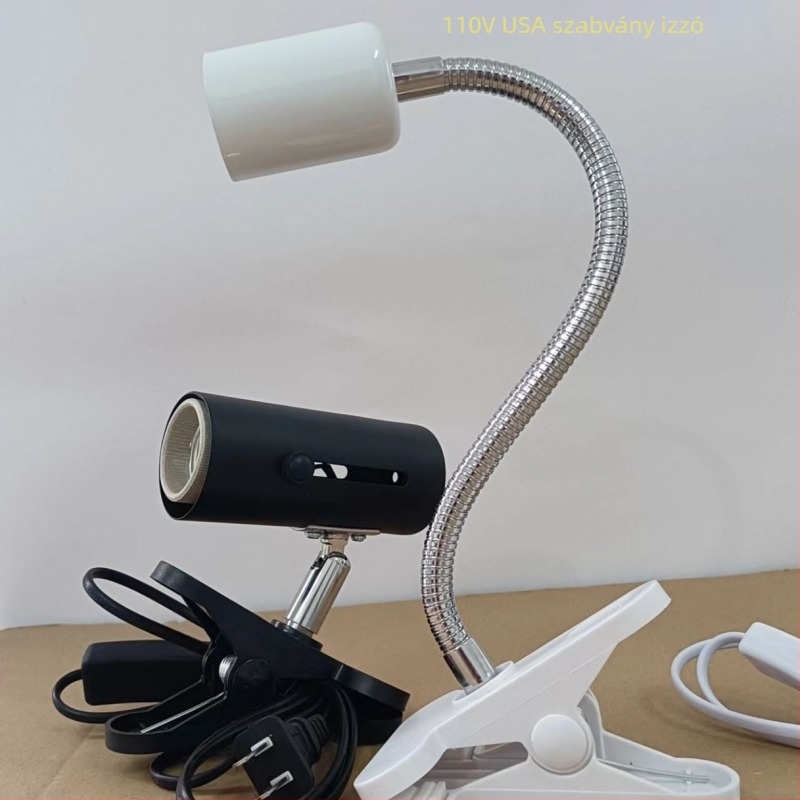 Hüllőkhöz klipszes fűtő lámpa, 100W, fém test, 300 g