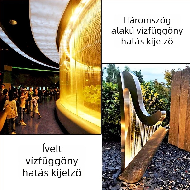 Vízfüggönyfúvóka - menetes kábel és szelep, rozsdamentes acélból, szökőkúthoz, Huankang